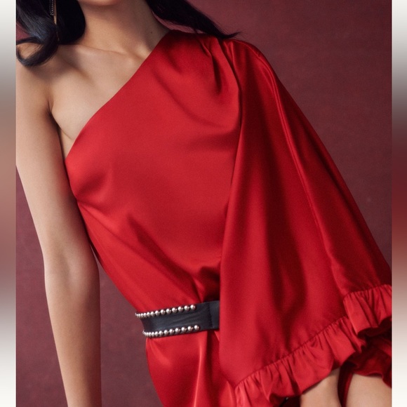 NWT - One-Shoulder Ruffled Dress - Picture 6 of 8